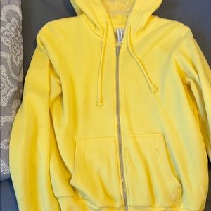 Yellow zip up sweater